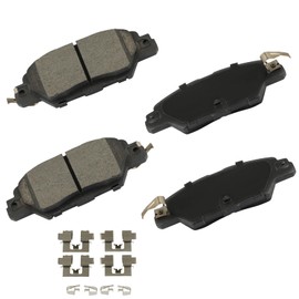 ACZCR Rear Ceramic Disc Brake Pad Set w/Hardware Compatible For 2016-2023 For Mazda For CX-5