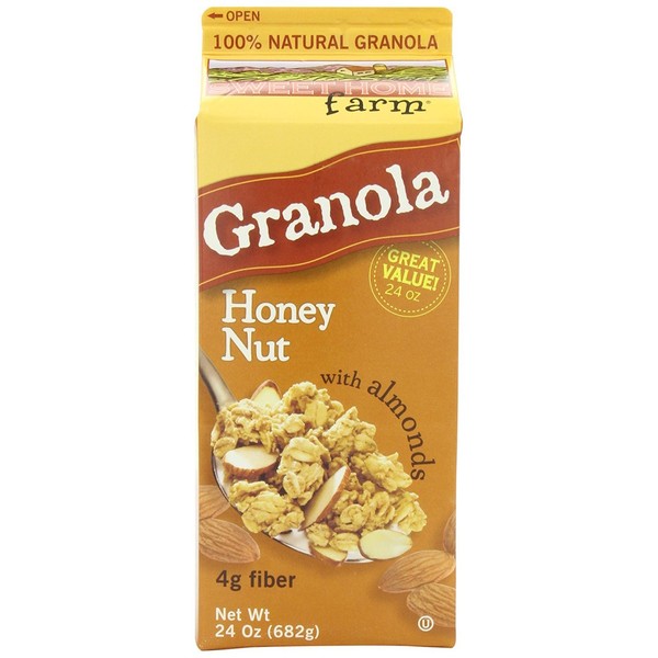 Sweet Home Farm Honey Nut Granola with Almonds, 24-Ounce Cartons (Pack of 4)