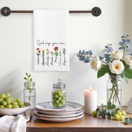 Zelaxeyi Friendship Tea Towel for Besties, Christian Gifts for Women, Absorbent Quick-Drying Kitchen Towel 16 * 24in