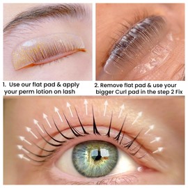 Korean Lash Lift Shields Asian Flat Shields 1mm Thin Lash Lift Pad For NO.1 Perm Soften Eyelashes 100% Glueless Lash Lifting Pads For Salon Usage Flatter Rods For Perming Lashes Thoroughly (Gold)