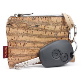 SIMARU Key Case / Key Case Made of High-Quality Cork, Vegan & Sustainable, Durable & Waterproof, Key Bag for Men & Women with Zip, Ideal for Your Car Keys, raizes