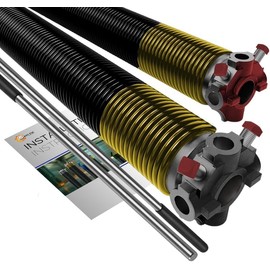 Garage Door Torsion Spring 250x2x36 Torsion Springs for Garage Door Repair for Left and Right Side of Garage Door with Winding Bars Precision E-Coating 5-Year Warranty Minimum 30,000 Cycles (Pair)
