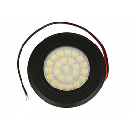 LEDLUX 12 V 24 V 3 W Mini LED Recessed Spotlight, Dimmable, Touch On/Off and Dimmer Directly from the Headlight Itself (Neutral White 4000 K, Black)