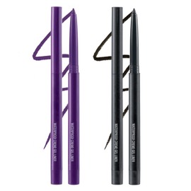 Purple & Black Eyeliner Waterproof Long-Lasting Smooth Application Makeup Tool Smudge Proof（2PCS）