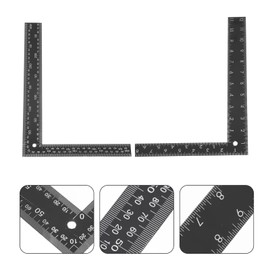 2pcs Sewing Rulers L Shaped Square Rulers Steel Angle Rulers Engineer Woodworking Rulers Right Angle Ruler 90 Degree Square L Ruler for Engineer Woodworking Measuring Use