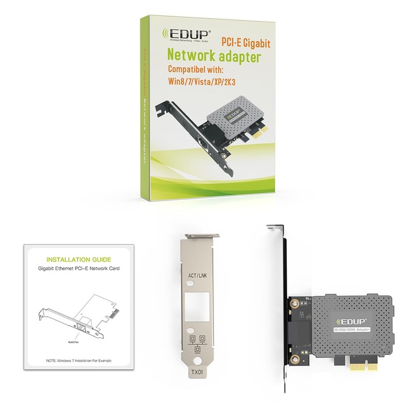 EDUP Gigabit Ethernet PCI Express PCI-E Network Card 10/100/1000Mbps RJ45