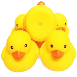 Waterproof No Squeak No 'Bebe' Noise 3 inch Rubber Funny Yellow Duck/Ducikes Bath/Pool/Water Float Toy Stuffed with Sealed Plug Without Hole or with No Hole for Kids in Bulk,AU