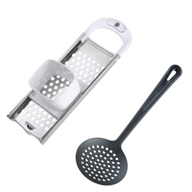 Westmark Gentle, 611222E6 Spaetzle Slicer with Dough Sledge, Button and 1 Ladle, Stainless Steel/ABS/PA, White/Silver/Black
