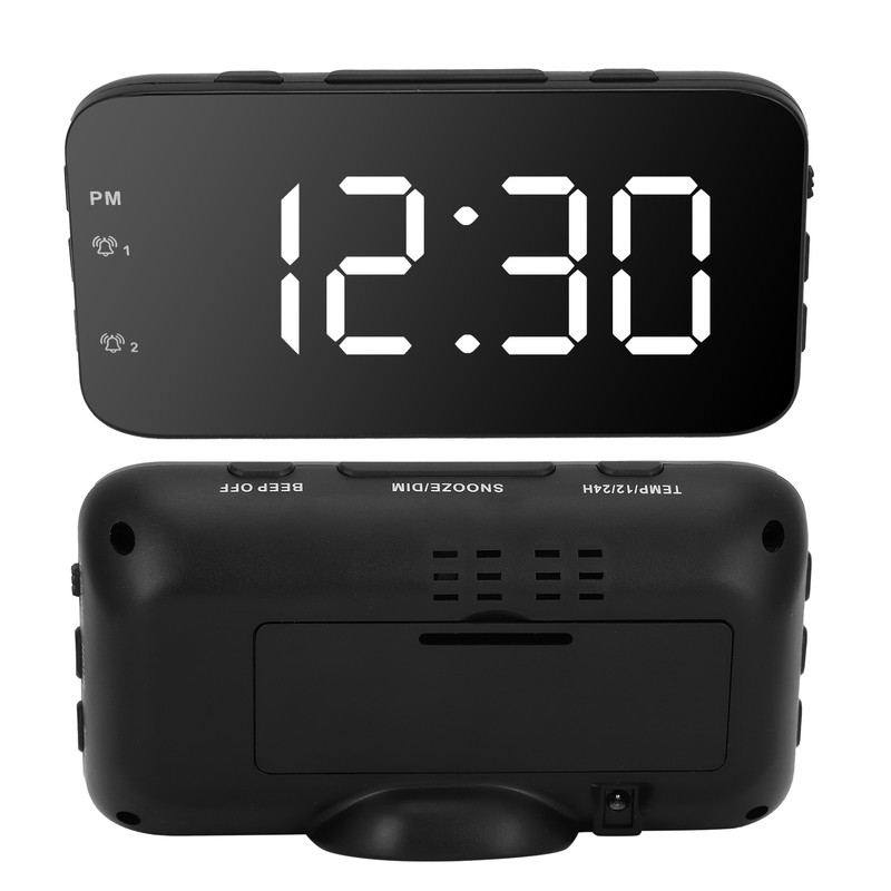 LED Digital Alarm Clock Portable Desk Clock with Snooze for