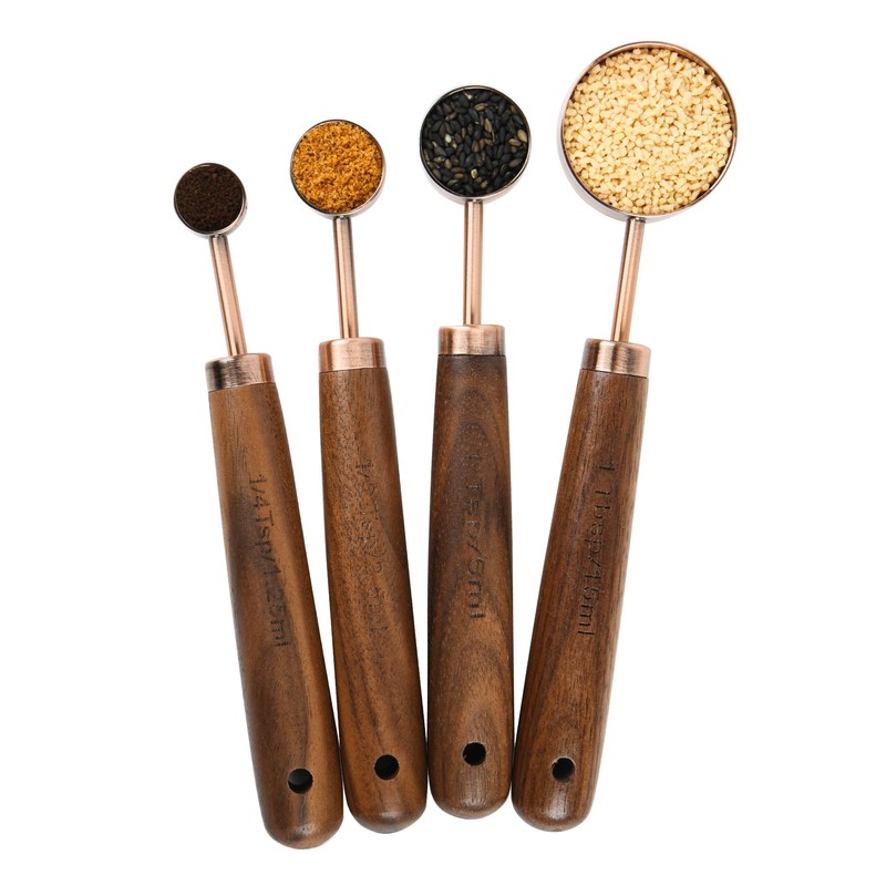 Smithcraft Copper Measuring Cups & Spoons Set 8, Stainless Steel