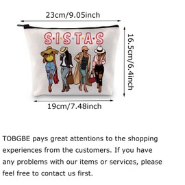 Sista Merch Afro Women Together TV Show Inspired Makeup Bag SisterHood Travel Pouch For Afro Women Best Sister Gifts (Sista Bag)