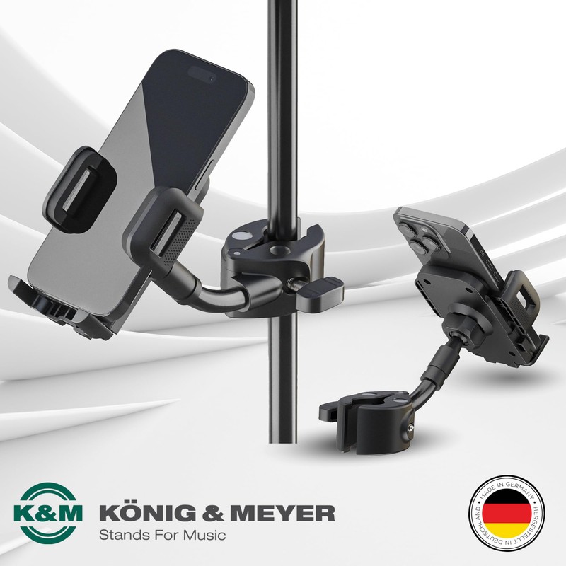 K&M Konig & Meyer Smartphone Holder | Black Phone Holder