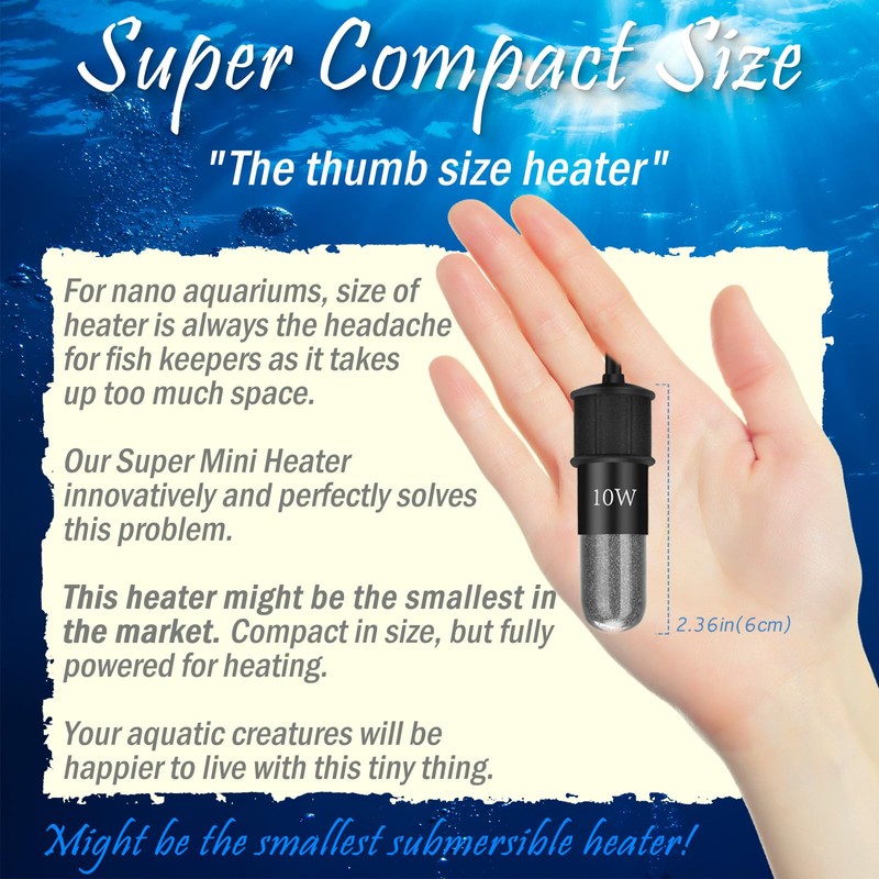 VCRAZE Mini Aquarium Heater SC-06 30W(SKU:V038)