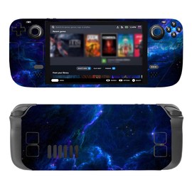 Full Body Vinyl Skin Stickers Decal Cover for Steam Deck Handheld Gaming PC - Blue Nebula