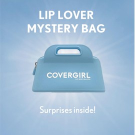 CoverGirl Lip Lover Mystery Bag, Stocking Stuffer Gifts, Exclusive CoverGirl Makeup Bag, 4 Full Size Products
