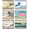 Cinnamon Japanese Landscapes Coasters 6 Pieces Set