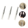 Outanaya 3pcs Stainless Steel Stamp Tweezers for Collecting and Applying