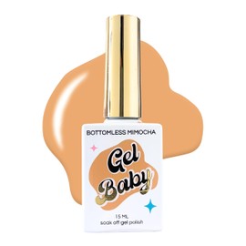 Twinkled T Gel Baby Gel Nail Polish - Long Lasting 15ml Soak Off LED UV Nail Lamp Gel Polish for Nail Art 0.5oz (Bottomless Mimocha)