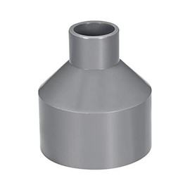 sourcing map PVC DWV Reducing Coupling Schedule 40 Gray 32mm x 75mm Socket