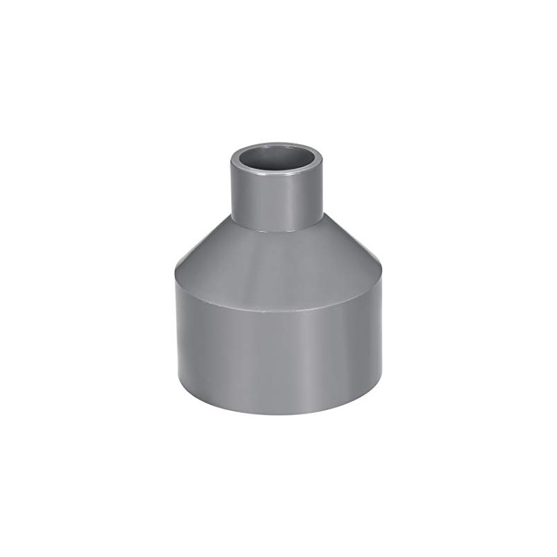 sourcing map PVC DWV Reducing Coupling Schedule 40 Gray 32mm