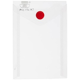 ARK Carry File Popper Wallet File with Press Stud Closure [Pack of 5] (Clear, A7)