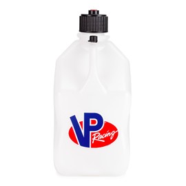 VP Racing Fuels 5.5 Gallon Motorsport Utility Container with 14 Inch Standard Hose Close Trimmed Cap and Neck for Tight Seal, White (4 Pack)