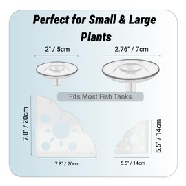 10 Pcs Creative Floating Floral Arrangement Holder,2pcs Aquarium Plant Holder 2025 Innovative Floating Flower Display Stand Clear Acrylic Floating Flower Bowl Stem Holder for Fish Tanks Table Hom Decor