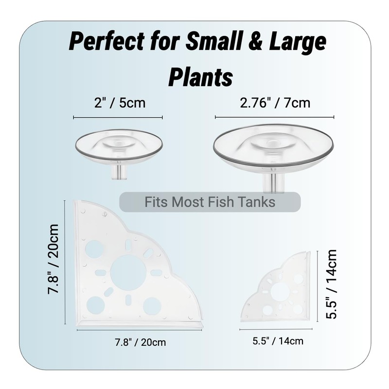10 Pcs Creative Floating Floral Arrangement Holder,2pcs Aquarium Plant Holder