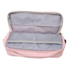 Pen Pencil Case 3 Compartments Canvas Portable Large Capacity Pencil