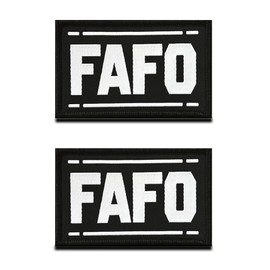 2 Pcs FAFO FXXK Around Find Out Patch Tactical Funny Biker Patch Hook and Loop Embroidery Emblem - DIY Patch for Backpack, Clothes, Jacket, Jeans,Bags,Caps,Dog/Animal Vest