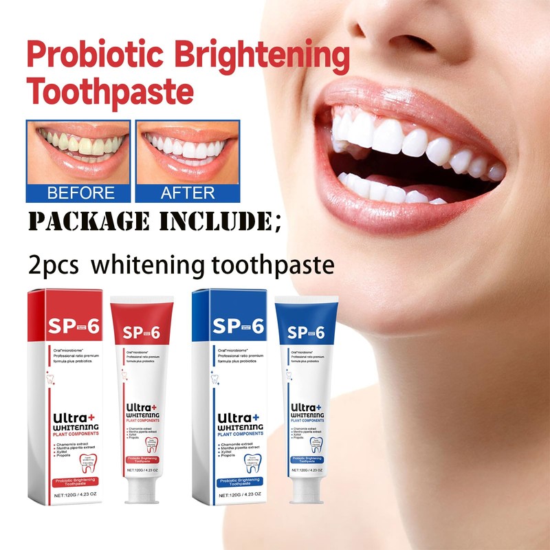Mikabila (03) Pack of 2 Sp-6 Toothpaste, Ultra Whitening Toothpaste