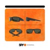 SPY General Matte Black ANSI Rx/Happy Gray Green Rectangular Sunglasses