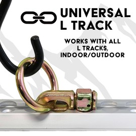 Boxer L Track Fitting Double Stud O Ring – L Track Accessory 5,000lbs - 4 Pack