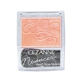 CEZANNE Pearl Glow Nuancer N1 Coral Shower, 0.085 oz (2.4 g) Highlight Blush with Pearls for Nuance Change