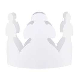 Hygloss Products Paper Crowns for Kids to Decorate, 12 per Pack, Bulk Crown for Birthdays Parties and Events; White