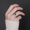 Magtherapy Lymphatic Therapy Titanium Ion Moissanite Diamond Ring, Acupuncture Unclog