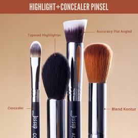 Jessup Brand 19pcs Professional Makeup Brush Set Beauty Eyeshadow Blend Shadow Eyeliner Smoked Eye Shader Eye Makeup Brush Set T131