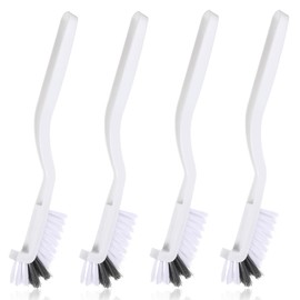 JJUNW 4Pcs Kitchen Scrub Brush, Angle Cleaning Brush, Right Angle Scrub Brush for Sink Household Dish Pot Pan Edge Corners, for Small Space Crevice Cleaning with Stiff Bristles (4)
