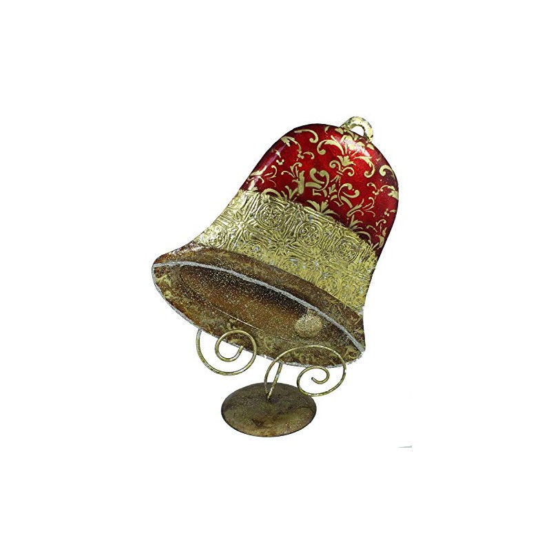 colourliving Decorative Christmas Bell Christmas Decoration Hand-Painted 34 cm High