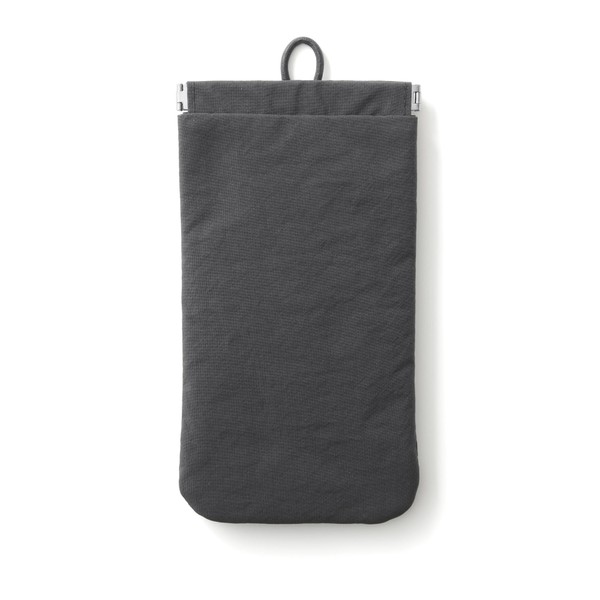 MUJI 84473906 Wrinkle Nylon Flat Pouch Open with One Hand,