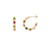 Estella Bartlett Coco & Tourmaline Hoop Earrings