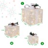 Christmas Lighted Gift Boxes Decorations,Set of 3 Christmas Lighted Gift