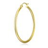 14k Yellow Gold 2mm Thickness Hinged Hoop Earrings (35 x