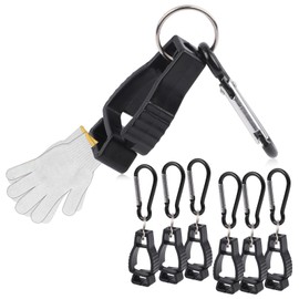 Pack of 6 Fire Brigade Accessories Glove Holder Multifunctional Portable Glove Clips for Helmets, Gloves, Tool Bags and Towels