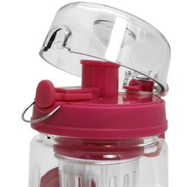 CampTeck U4277 1 Litre 1000 ml Bottle Fruit Infuser Water Bottle (BPA-Free Tritan Plastic) with Leak-Proof Lid, Closure and Carry Handle - Pink