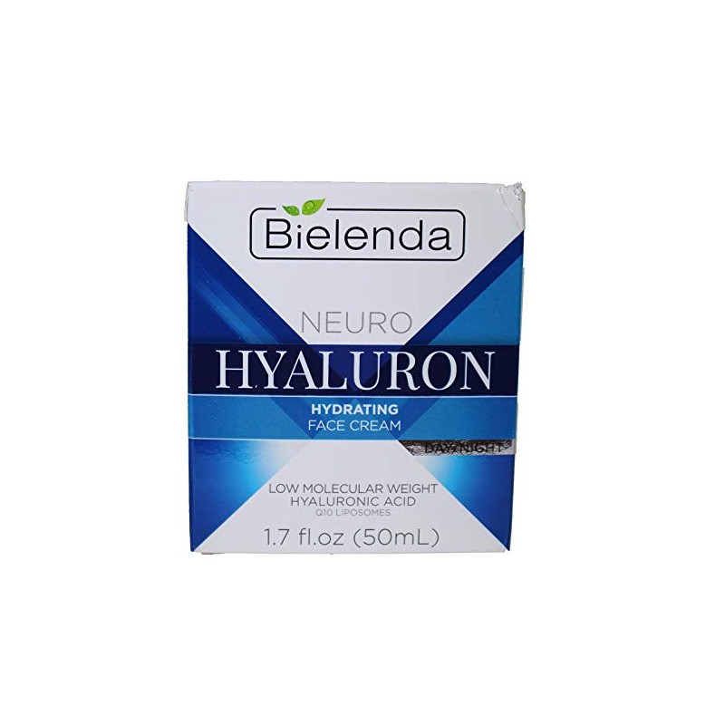 Bielenda Neuro Hyaluron Crema facial hidratante, 1.7 onzas, día y
