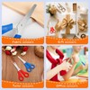 FTONOM5 2Pcs Kids Blunt Tip Safety Scissors with cm Scale,