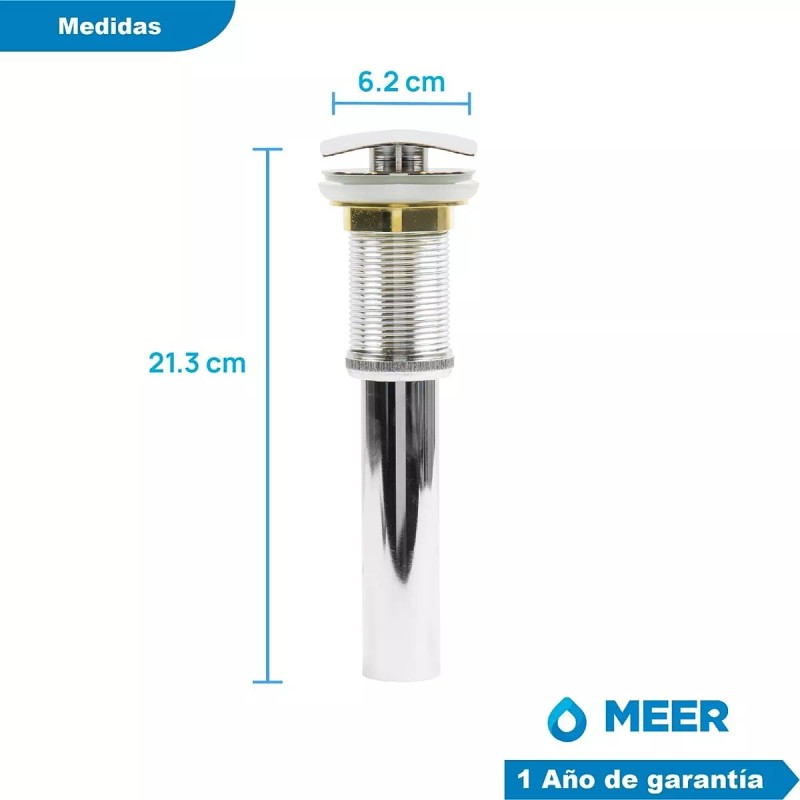 Meer - Contra Para Lavabo Pop-up De Acero Inoxidable
