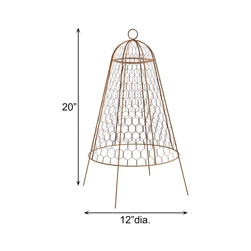 Panacea Rustic Wire Garden Cloches, Set of 6 – 20"
