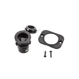 MotorGuide 8M0092066 Trolling Motor Receptacle — for 10-Gauge and 8-Gauge Wire, with Composite Mounting Plate, Black